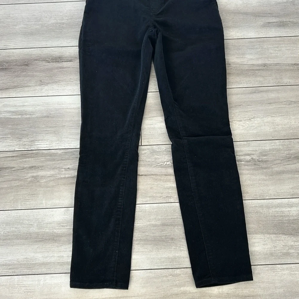 Juicy Couture black pull on corduroy pants skinny fit size 27